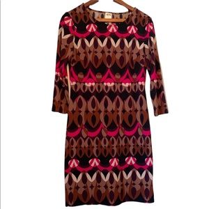 Ali Ra Geometric Designed 3/4 Length Sleeved Dress